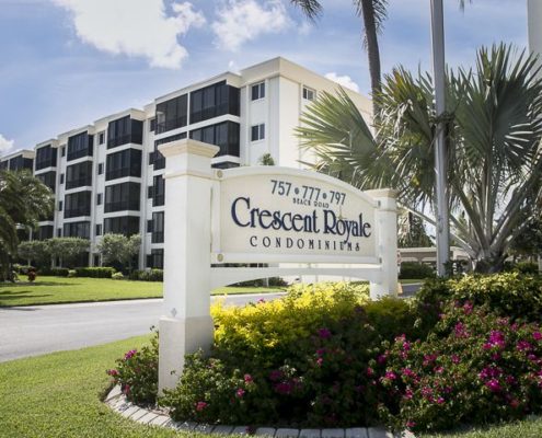 View of sign at Crescent Royale Condominiums